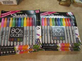 New 24 SHARPIE 80s Glam MULTI COLOR MARKER 2 PKS OF 12  