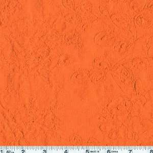  52 Wide Embroidered Montego Cotton Orange Fabric By The 