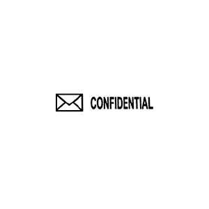  CONFIDENTIAL Letter Self Inking Stamp  Brown Office 