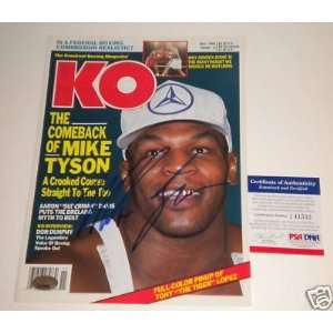  Mike Tyson Signed Magazine Cover PSA DNA COA   Autographed 
