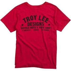  Troy Lee Designs Race Shop T Shirt   Large/Red Automotive