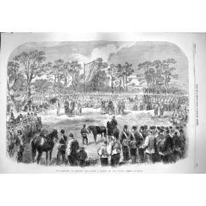  1865 Scene Execution Shimadzu Soldiers Horses Print
