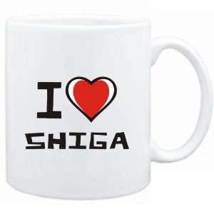  Mug White I love Shiga  Cities