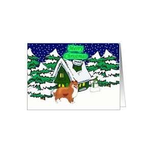 Shetland Sheepdog Country Christmas Card Card