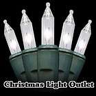 100 Mini Clear White Christmas Outdoor Party String Lights Set 27ft 