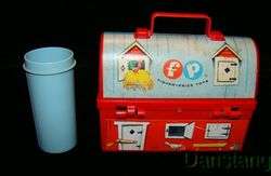 VINTAGE 1962 FISHER PRICE MINI LUNCH BOX w/ THERMOS #549  