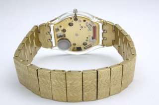 New Swatch Skin Warm Glow Gold Tone Women Dress Watch 35mm SFK355G 