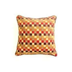  18.5 Square Indoor Throw Pillow   Autumn Checkerboard 