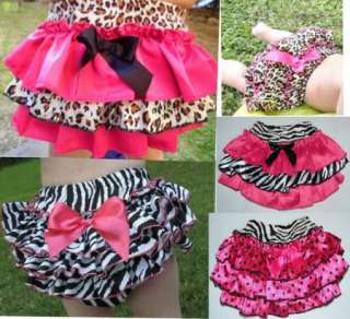 New Girl Baby Satin Ruffle Pants New Bloomers Nappy Cover Skirt Dress 