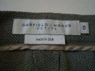 NWT Garfield & Marks Petites Sz 0P Cypress Green Claudia Trouser 