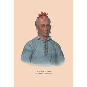  Kish Kal Wa (A Shawanoe Chief)   16x24 Giclee Fine Art 