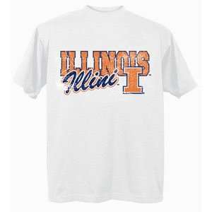   Illini NCAA White Short Sleeve T Shirt 2Xlarge