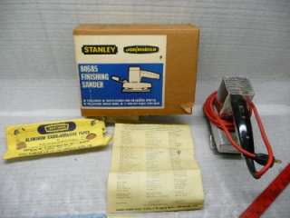  Stanley Finishing Sander model 80585 in box job master 1966 used metal