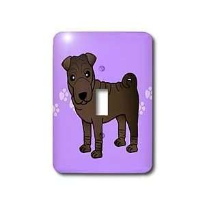 Janna Salak Designs Dogs   Cute Chinese Shar Pei Brown Coat   Purple 