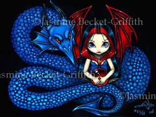 Blue Serpent dragon fantasy fae fairy art Jasmine Becket Griffith 