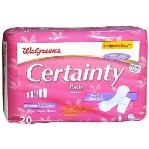   Certainty Pads for Women, Moderate Absorbency 20 