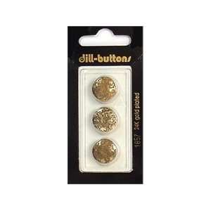  Dill Buttons 14mm Shank Antique Gold 3 pc Arts, Crafts 