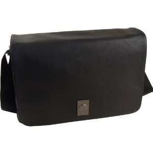  Delsey Corium 7 Black Pebble Leather Lux Style Shoulder 