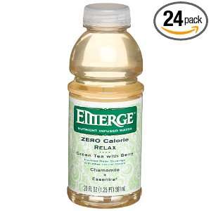 Cott Beverages Emerge Zero Calorie, Relax, 20 Ounce Bottle (Pack of 24 
