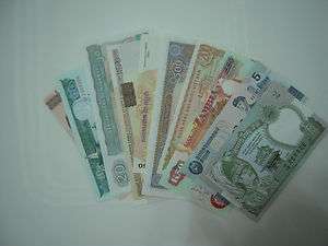 RARE AUTHENTIC 9+1 DIFFERENT COUNTRIES PAPER MONEY BANKNOTES CURRENCY 