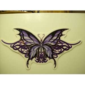 Seven Inch Jumbo purple Butterfly Hippie Bumper Stickers Stealie Art 