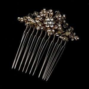    Petite Gold Tiara Bridal Hair Comb with Austrian Crystals Jewelry