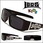 Locs Designer Kids Sunglasses For Boys Black with Skulls Frame Gray 