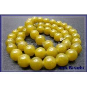 Olivine Serpentine Jade 8mm Round Beads 16 Arts, Crafts 
