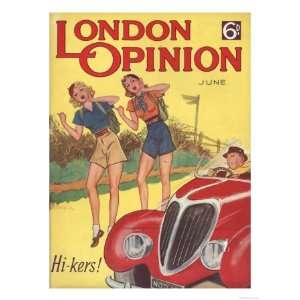  London Opinion, Hitchhiking Glamour Magazine, UK, 1930 