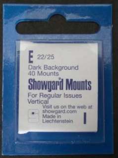 Showgard Black Stamp Mount E 22/25 (40 count)  