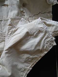 EARLY LADIES LINEN CORSET/BODICE  W/EMBROIDERY  