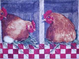 New Chicken Fabric BTY Quilting Country Eggs Hen House  