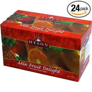 Hyson Tea, Mix Fruit Delight, Teabags, 25 Count Boxes (Pack of 24 