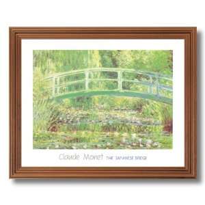  Claude Monet Japanese Bridge Flower Landscape Picture Oak 