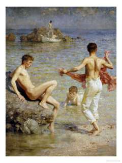 Henry Scott Tuke Oil Painting repro Gleaming Waters  