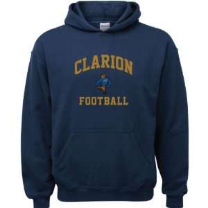  Clarion Golden Eagles Navy Youth Football Arch Hooded 