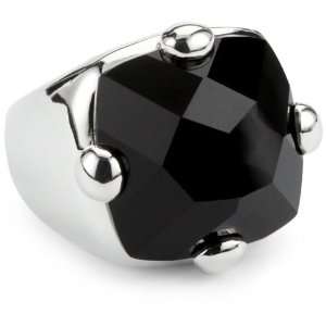  Zina Sterling Silver Contemporary Collection Faceted Onyx 
