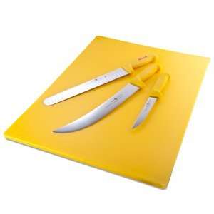  Yellow Color Coded Cutting Board and Kitchen Knife Combo 