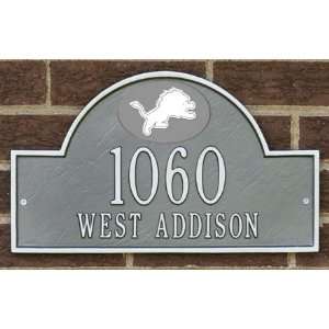  Detroit Lions Pewter & Silver Personalized Address Plaque 