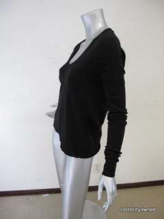 Balenciaga Black Long Sleeve Scoop Neck Sweater M  
