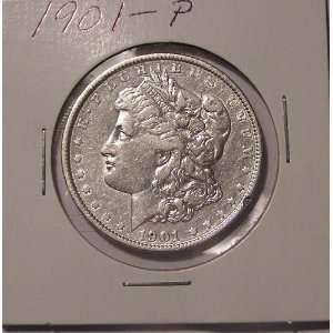  1901 P Morgan Silver Dollar, Extra Fine (XF) condition 