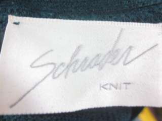 SCHRADER KNIT Green Pocketed Sweater Dress Sz 10  