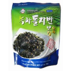 Seasoned Laver with Green Tea 2.11oz (Seaweed Rice Seasoning & Snack 