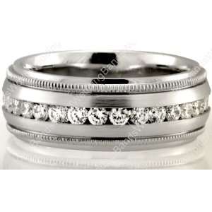  Platinum Diamond Wedding Ring 8.00mm 1.12 Ctw. Jewelry