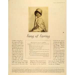 1928 Ad Child Health Association Song of Spring Hoover   Original 
