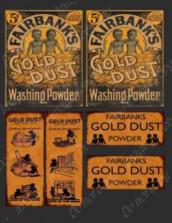 Fairbanks Gold Dust Label Set FH301 Make Your Own Box  