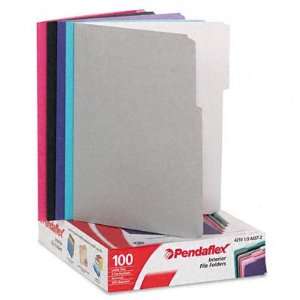  Recycled Interior File Folders, Assorted Pastel Colors, 1 