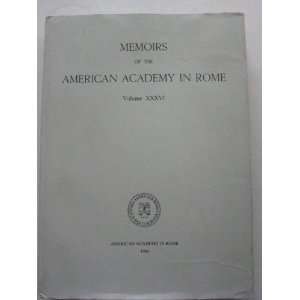 com Memoirs of the American Academy in Rome Volume XXXVI The Seaborne 