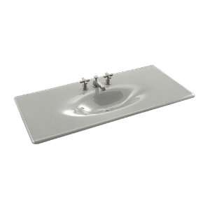    One Piece Surface with Integrated Lavatory and 4 Centers, Sea Salt
