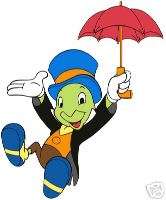 Jiminy Cricket #2 Pinocchio 5x7 Iron on transfer  